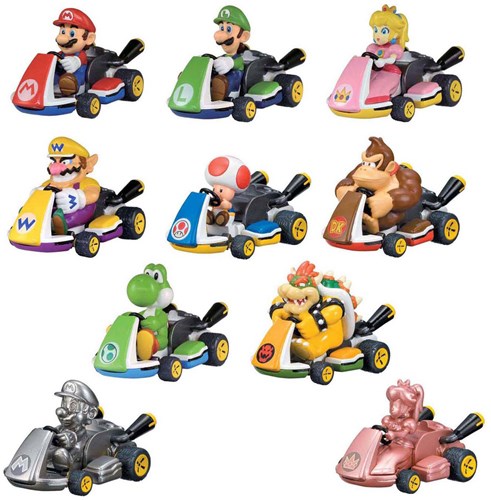 Spectron Mario Kart speelgoedauto pull-back mini raceauto kunststof-3