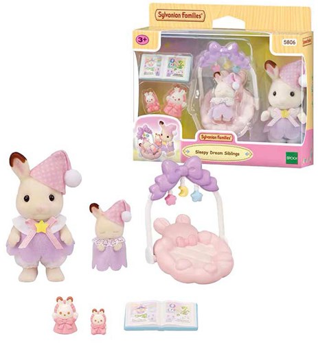 Sylvanian Families coffret rêve jouet frère-sœur accessoires sommeil-3