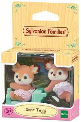 Sylvanian Families jumeaux cerfs - set de figurines douces et veloutées