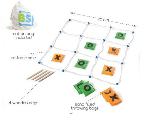 BS Toys Mega Buitenspel Boter Kaas en Eieren - Tic Tac Toe-2