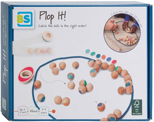 BS Toys houten spel Plop It! strategisch kinderspel FSC