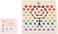BS Toys houten rijgspel educatief speelgoed met kleurcode kaarten-3