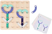 BS Toys houten geoplank educatief speelgoed met patronen en vormen-3