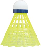 Schildkröt badminton shuttles nylon 6 stuks geel medium kwaliteit-2