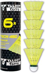 Schildkröt volants de badminton Tech 450 jaune 6 pièces vitesse lente