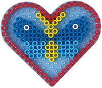 Hama Maxi strijkkralen grondplaat hart - transparant creatief speelgoed-2