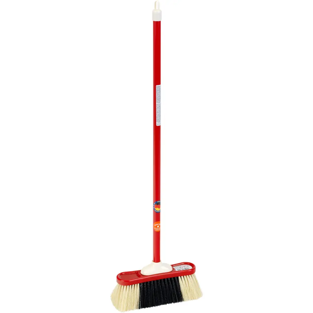 Klein klassieke bezem speelgoed - rood - kunststof - 61,5 cm - huishoudspeelgoed