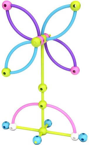 Meli bouwset roze 150 stuks - creatief constructiespeelgoed voor kinderen-2