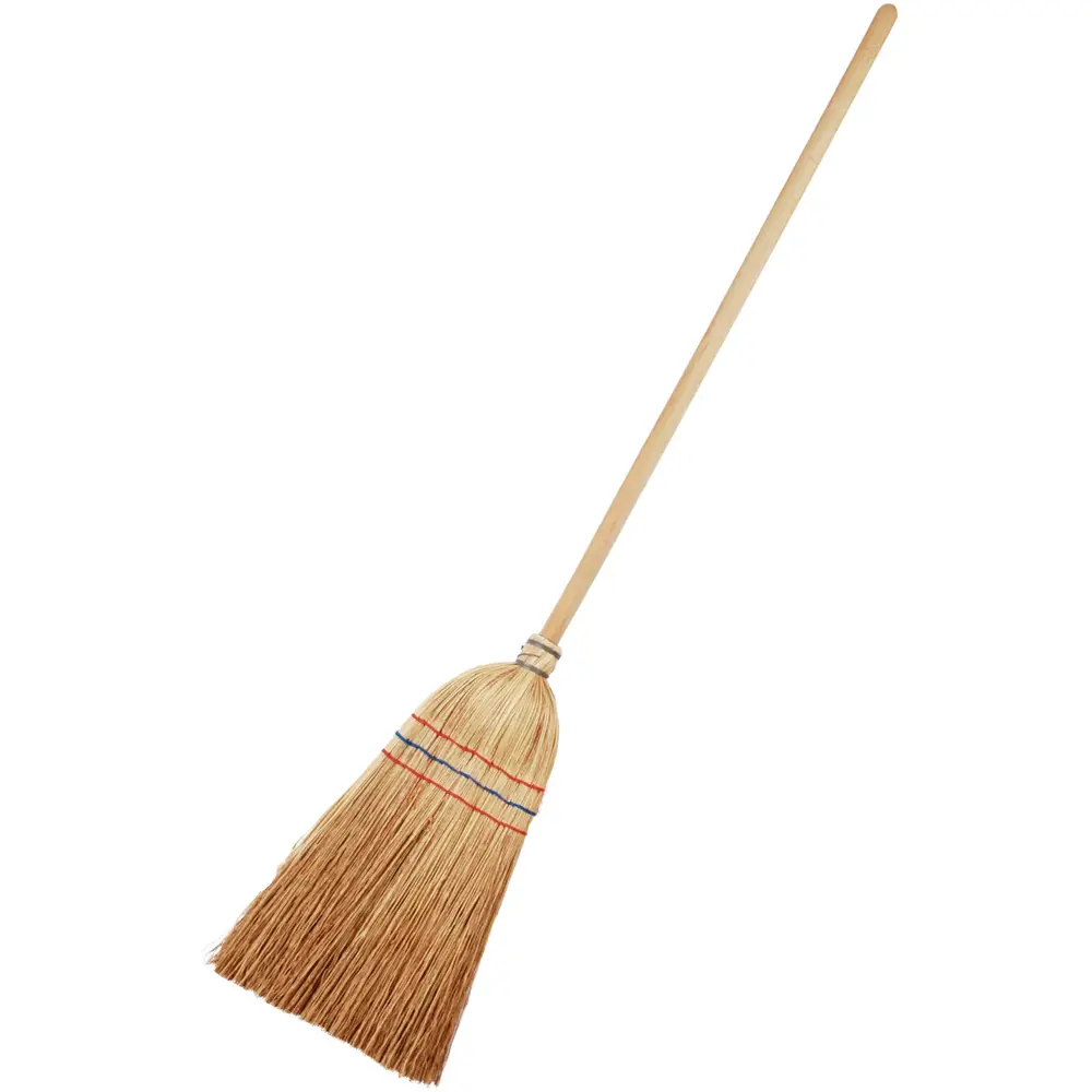 Klein strobezem speelgoed - kinderbezem van hout en stro - 74 cm - duurzaam