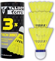 Schildkröt volants de badminton jaune nylon vitesse moyenne 3 pièces