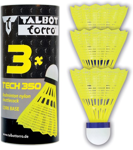 Schildkröt volants de badminton jaune nylon vitesse moyenne 3 pièces