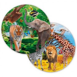 Folat Safari papieren borden 23cm - 8 stuks kinderfeestje party