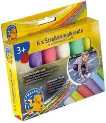 Pustefix craies de trottoir - set de 6 craies colorées pour l'extérieur