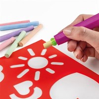 Pustefix stoepkrijt eenhoorn sjablonenset - creatief buitenspeelgoed-2