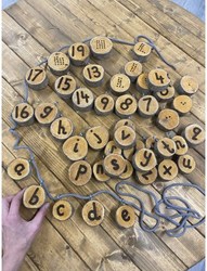 Cosy interactieve rijgset cijfers en letters voor kinderen - educatief speelgoed