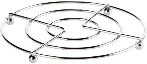 Sous-plat en acier inoxydable rond 17 cm chromé protège-table-3