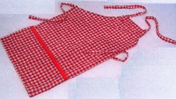 Harlekijn kinderschort rood ruit - Kinderkeukenschort set 6 stuks
