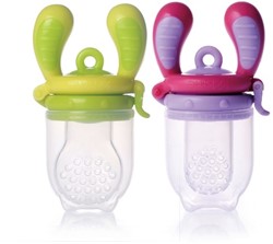 KidsMe Food Feeder fruitspeen & sabbelzakje voor baby Double Pack