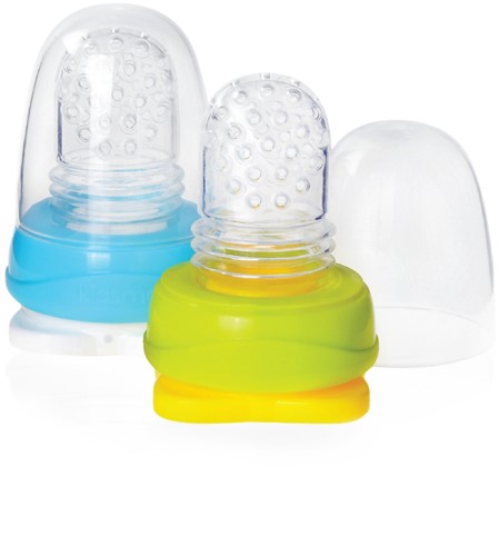 KidsMe Food Pouch Adaptor  2PCS (4M )-Sky & Lime