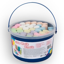 Clown Games stoepkrijt set - 37 stuks in handige ton