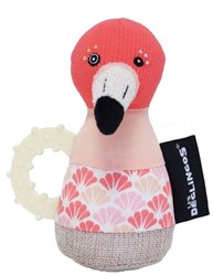 Globe Trotoys hochet flamant rose peluche jouet bébé 12 cm