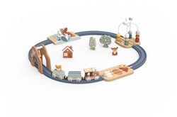 Speedy Monkey houten treinbaan speelgoed - circuit de train - 3 jaar+