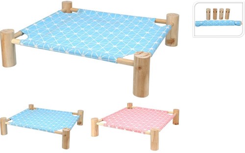 Dierenbed met hout onderstel