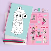 Studio Pets livre de coloriage A5 avec autocollants - plaisir créatif félin-3