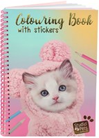 Studio Pets livre de coloriage A5 avec autocollants - plaisir créatif félin