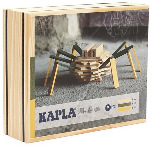 Kapla bouwset - houten blokken - 75 stuks - kleurrijk constructiespeelgoed-3
