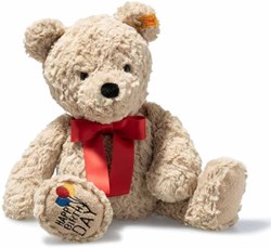Steiff pluche Jimmy Teddy bear – Happy Birthday, beige - 35 cm