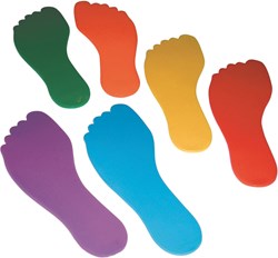 Spordas vloer markeer voeten set van 6 - antislip PVC speelgoed