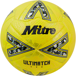 Mitre Ultimatch Evo Football - Fluo Yellow/Yellow/Gold - 3