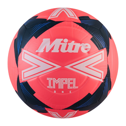 Mitre voetbal Impel One roze-wit-blauw maat 5 duurzaam gras