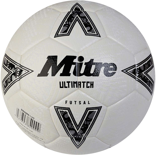 Mitre Futsal bal wit-zwart-zilver maat 3 - duurzame indoor voetbal