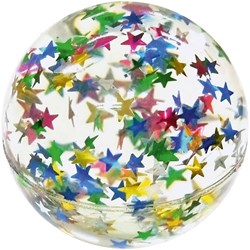 Goki stuiterbal glittersterren Ø4,3cm - speelgoed bal