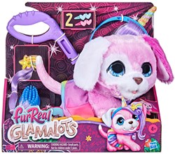 Hasbro FurReal Glamalots - Interactieve knuffelhond met accessoires