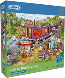 Gibsons puzzle Canal Boat Blooms 500XL plaisir de puzzle coloré