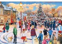 Gibsons puzzel Village Celebrations - 4 x 500 stukjes legpuzzel