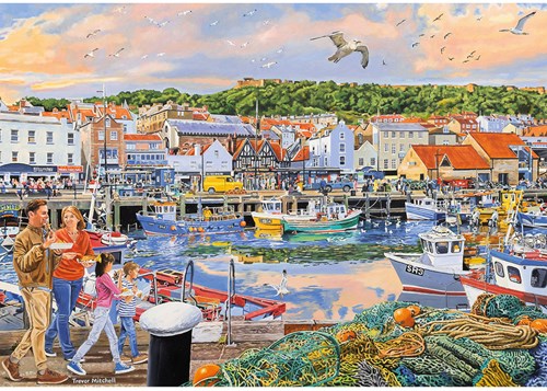 Gibsons puzzle Beside the Seaside 4x500 pièces plaisir à la plage-3