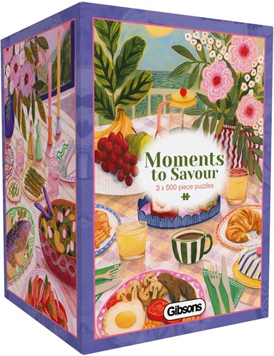 Gibsons coffret cadeau puzzle Moments to Savour 3x500 pièces multicolore