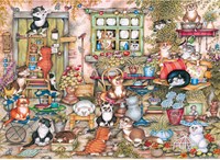 Gibsons legpuzzel katten Courtyard Cats 1000 stukjes volwassenen-2