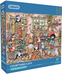 Gibsons puzzle chats Courtyard Cats 1000 pièces adultes