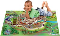 Speelkleed kasteel middeleeuwen speelmat 100x150cm kinderkamer-2