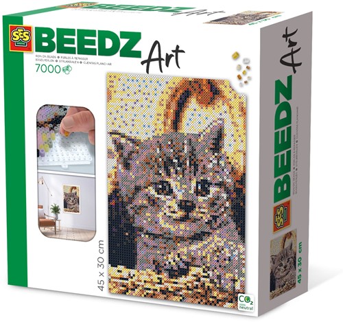 SES BEEDZ ART: Strijkkralen Poes-2