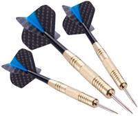 Longfield Games dartset steeltip brass 22 gram in etui blauw-3