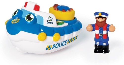 WOW Toys politieboot speelgoed Perry voor kinderen - badspeelgoed