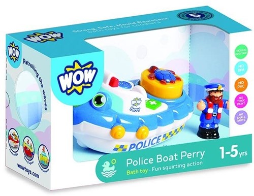 WOW Toys politieboot speelgoed Perry voor kinderen - badspeelgoed-3