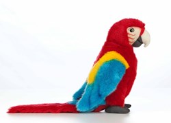 Living Nature peluche ara rouge et bleu 24 cm lot de 2
