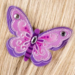 Harlekijn accessoire cheveux papillon pour enfants - barrette colorée 3+